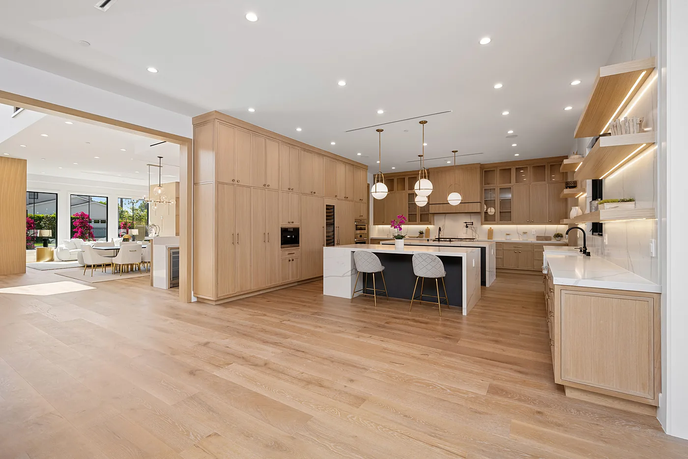 Large island kitchen remodel with pendant lighting in Coeur d'Alene